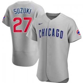 Seiya Suzuki Men's Chicago Cubs Road Jersey - Gray Authentic