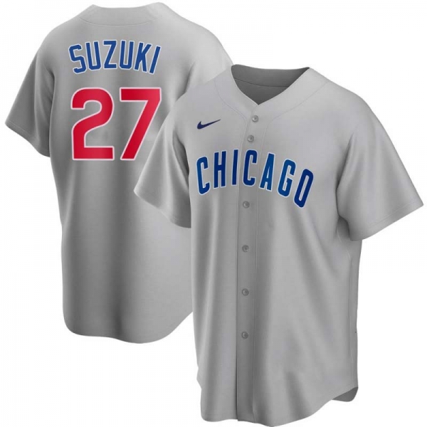 Seiya Suzuki Men's Chicago Cubs Road Jersey - Gray Replica