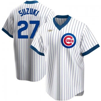 Youth Seiya Suzuki Chicago Cubs Home Cooperstown Collection Jersey - White Replica