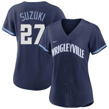 Women's Seiya Suzuki Chicago Cubs 2021 City Connect Jersey - Navy Replica