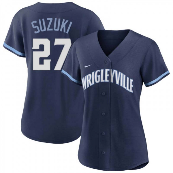 Women's Seiya Suzuki Chicago Cubs 2021 City Connect Jersey - Navy Replica