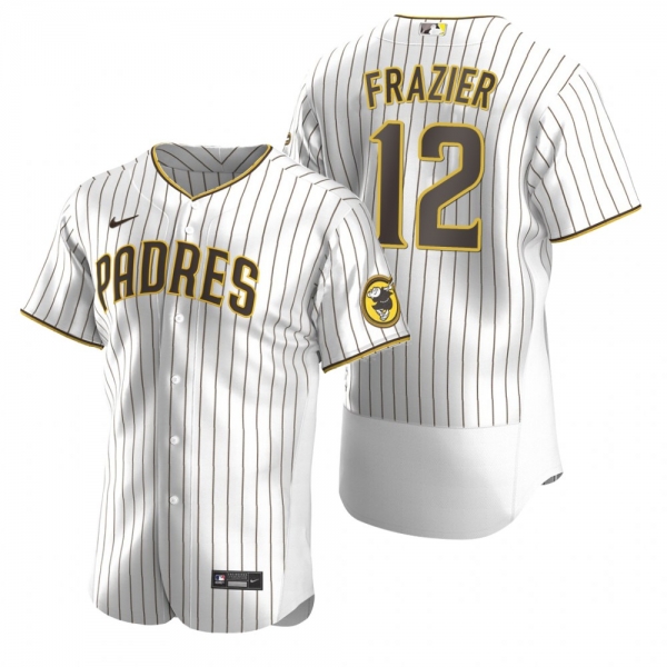 Men's San Diego Padres Adam Frazier Nike White Brown Authentic Alternate Jersey