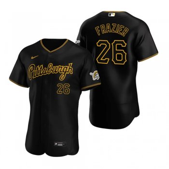 Men's Pittsburgh Pirates Adam Frazier Black Authentic Alternate Jersey