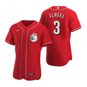 Men's Cincinnati Reds Albert Almora Jr Scarlet Authentic Jersey