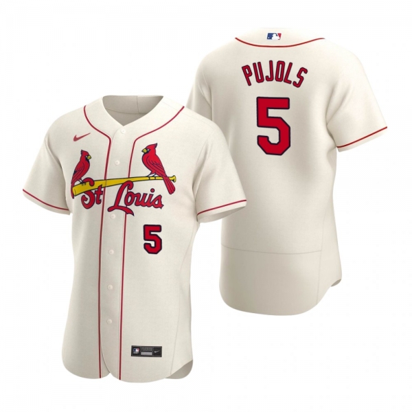 Men's St. Louis Cardinals Albert Pujols Cream Authentic Alternate Jersey