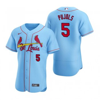 Men's St. Louis Cardinals Albert Pujols Light Blue Authentic Alternate Jersey