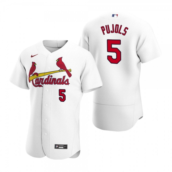 Men's St. Louis Cardinals Albert Pujols White Authentic Home Jersey