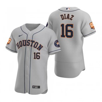 Men's Houston Astros Aledmys Diaz Gray 60th Anniversary Authentic Jersey