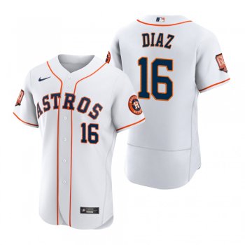 Men's Houston Astros Aledmys Diaz White 60th Anniversary Authentic Jersey