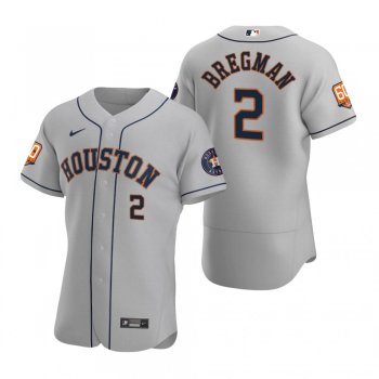 Men's Houston Astros Alex Bregman Gray 60th Anniversary Authentic Jersey