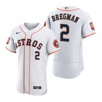 Men's Houston Astros Alex Bregman White 60th Anniversary Authentic Jersey