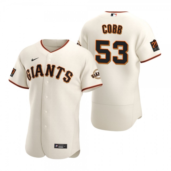 Men's San Francisco Giants Alex Cobb Cream Authentic Home Jersey