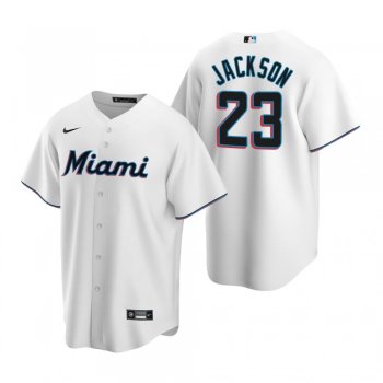 Miami Marlins Alex Jackson Nike White Replica Home Jersey