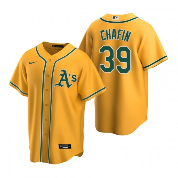 Oakland Athletics Andrew Chafin Nike Gold Replica Alternate Jersey