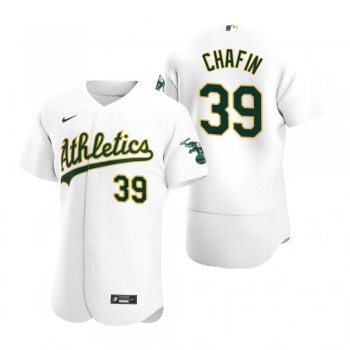 Men's Oakland Athletics Andrew Chafin Nike White Authentic Home Jersey