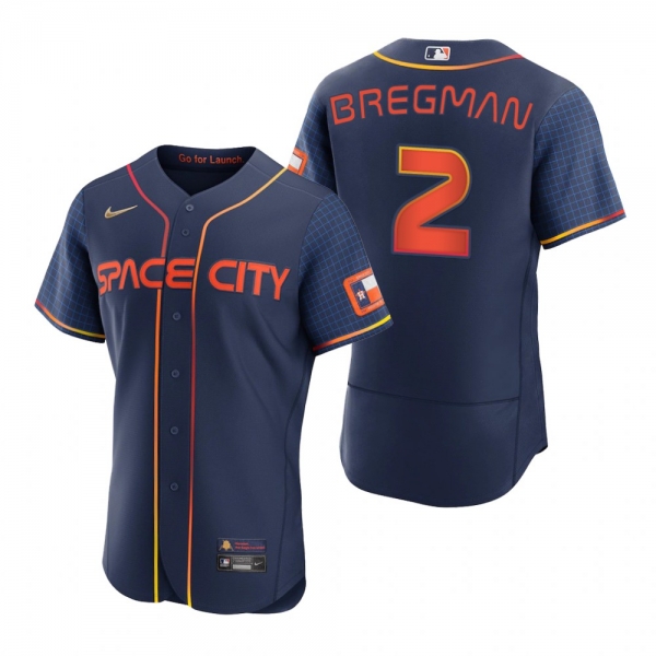 Men's Houston Astros Alex Bregman Navy 2022 City Connect Authentic Jersey