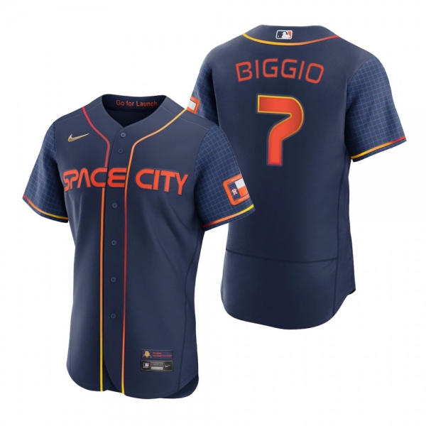 Men's Houston Astros Craig Biggio Navy 2022 City Connect Authentic Jersey