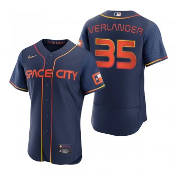 Men's Houston Astros Justin Verlander Navy 2022 City Connect Authentic Jersey