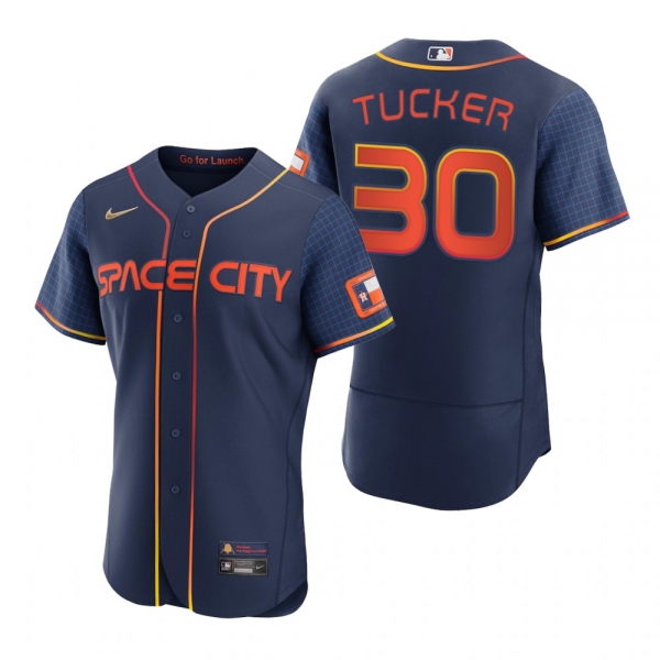 Men's Houston Astros Kyle Tucker Navy 2022 City Connect Authentic Jersey