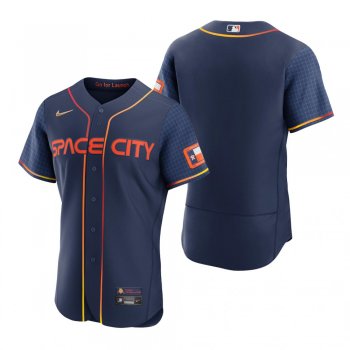 Men's Houston Astros Navy 2022 City Connect Authentic Jersey