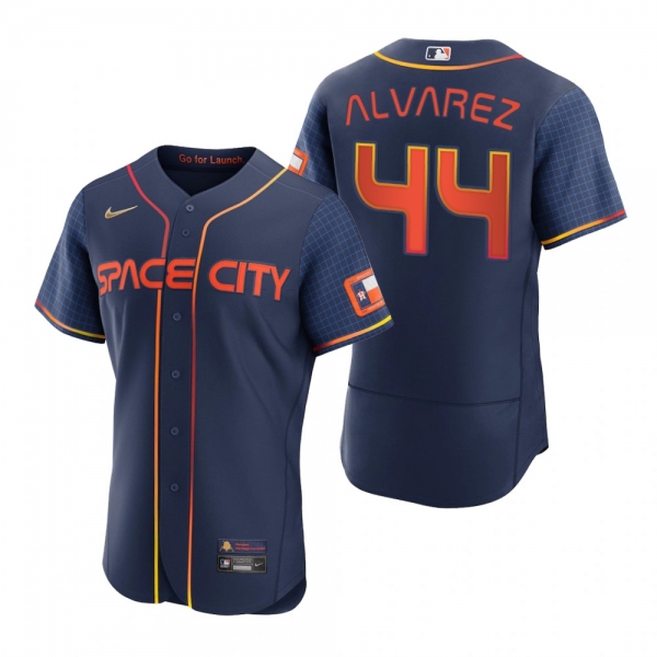 Men's Houston Astros Yordan Alvarez Navy 2022 City Connect Authentic Jersey