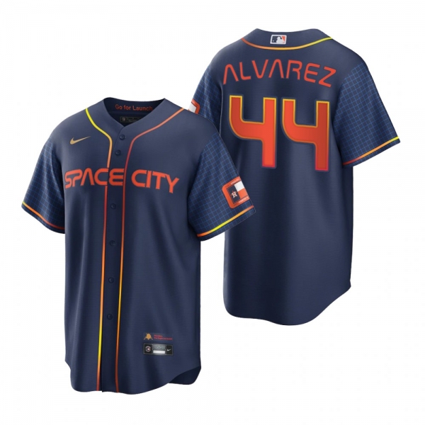 Houston Astros Yordan Alvarez Navy 2022 City Connect Replica Jersey