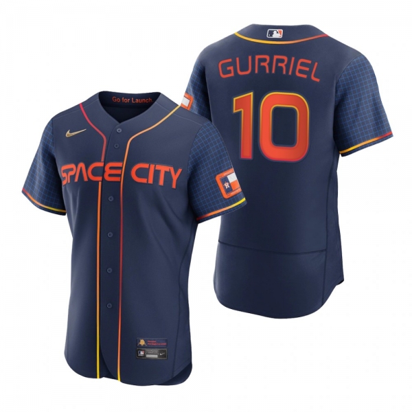 Men's Houston Astros Yuli Gurriel Navy 2022 City Connect Authentic Jersey