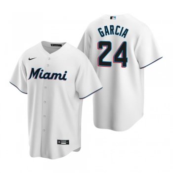 Miami Marlins Avisail Garcia Nike White Replica Home Jersey