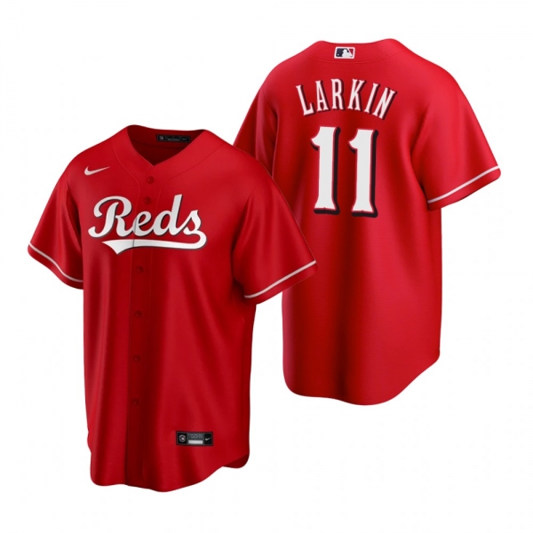 Men's Cincinnati Reds Barry Larkin Nike Scarlet Replica Jersey