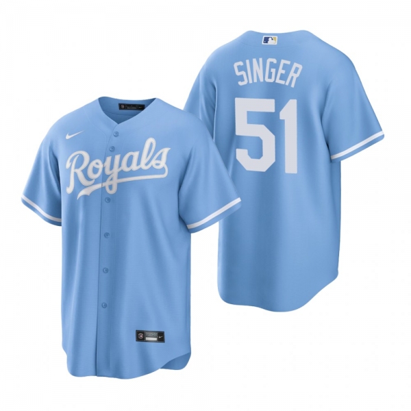 Kansas City Royals Brady Singer Nike Blue Replica Alternate Jersey