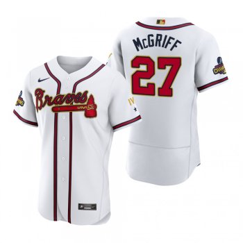 Atlanta Braves Fred McGriff White 2022 Gold Program Authentic Jersey