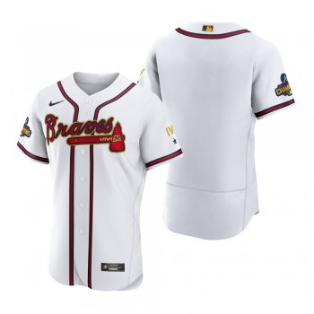 Atlanta Braves White 2022 Gold Program Authentic Jersey