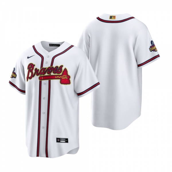 Atlanta Braves White 2022 Gold Program Replica Jersey