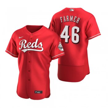 Men's Cincinnati Reds Buck Farmer Scarlet Authentic Alternate Jersey