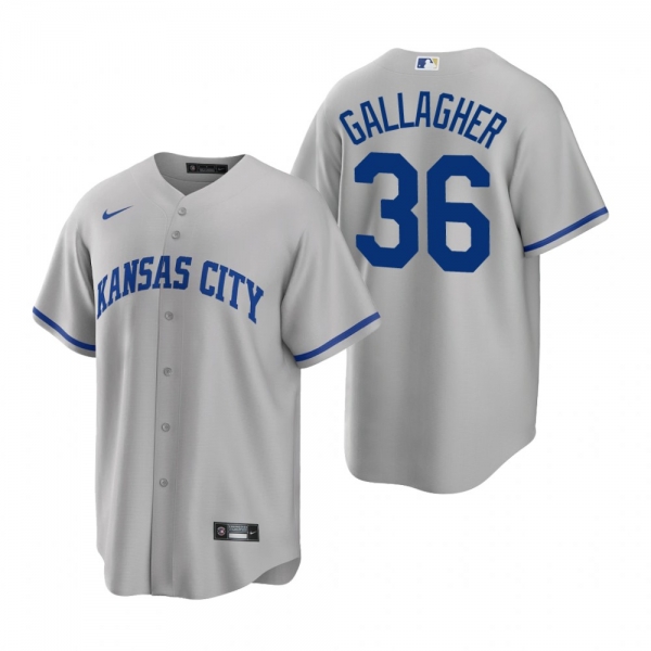 Kansas City Royals Cam Gallagher Nike Gray Replica Road Jersey