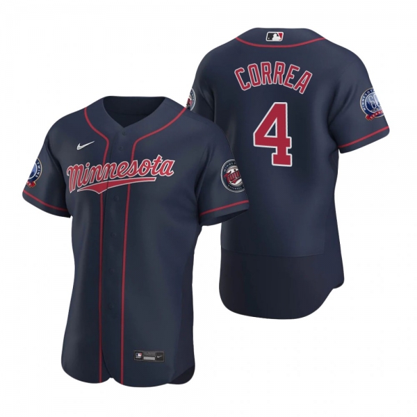 Men's Minnesota Twins Carlos Correa Navy Authentic Alternate Jersey