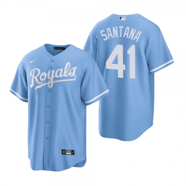 Kansas City Royals Carlos Santana Nike Blue Replica Alternate Jersey