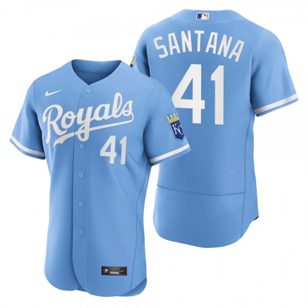 Men's Kansas City Royals Carlos Santana Powder Blue 2022 Authentic Jersey