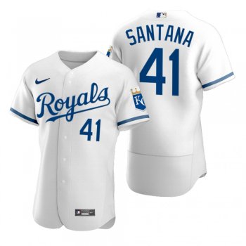 Men's Kansas City Royals Carlos Santana White 2022 Authentic Jersey