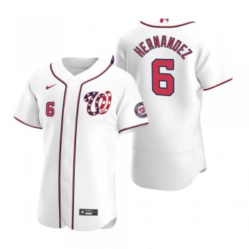 Men's Washington Nationals Cesar Hernandez White Authentic Alternate Jersey