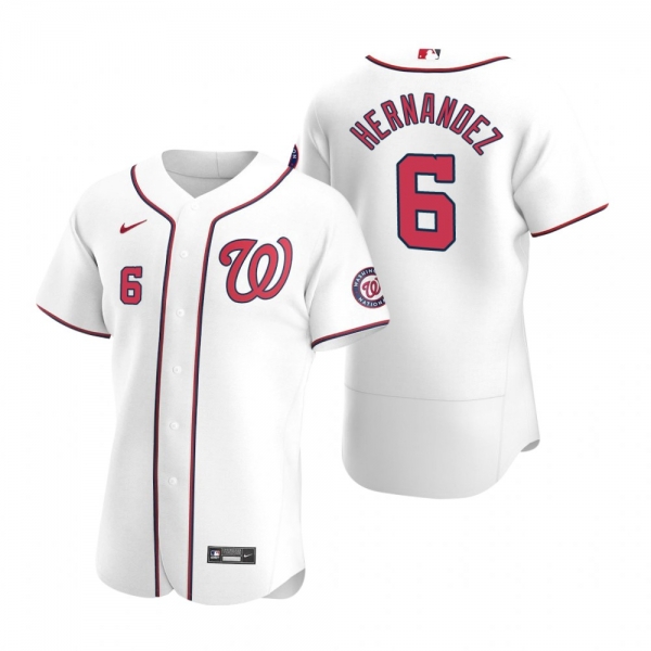 Men's Washington Nationals Cesar Hernandez White Authentic Home Jersey