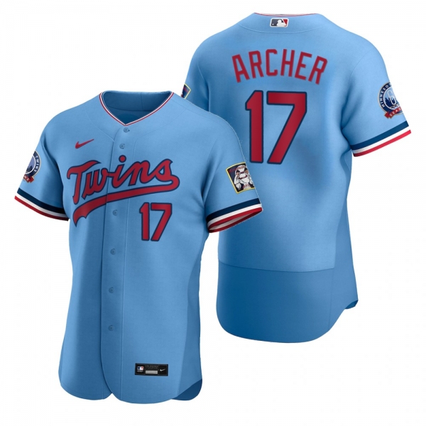 Men's Minnesota Twins Chris Archer Light Blue Authentic Alternate Jersey