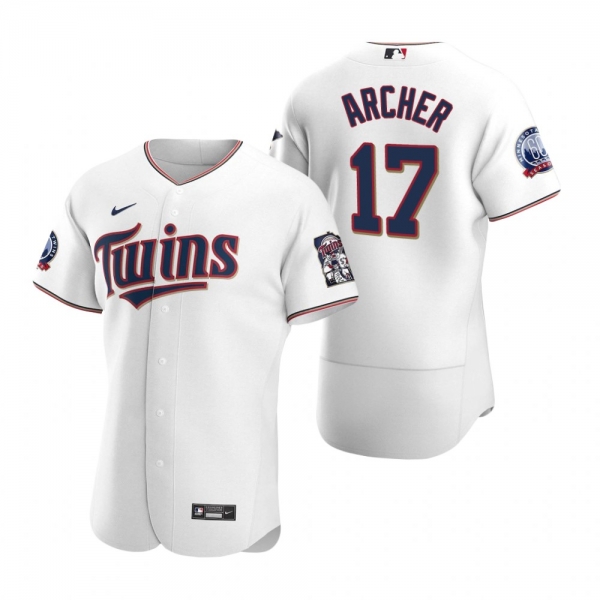 Men's Minnesota Twins Chris Archer White Authentic Home Jersey