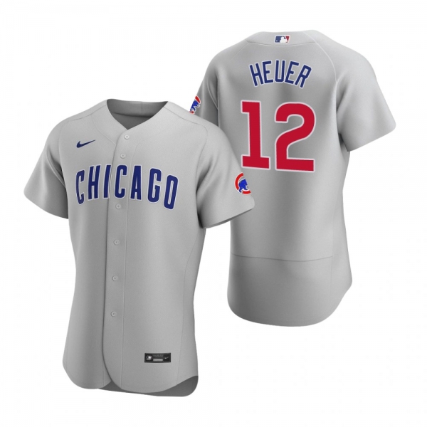 Men's Chicago Cubs Codi Heuer Nike Gray Authentic Road Jersey