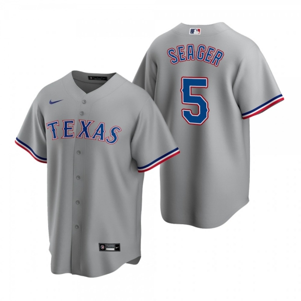 Texas Rangers Corey Seager Nike Gray Replica Road Jersey