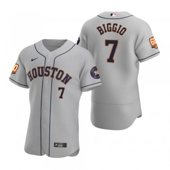 Men's Houston Astros Craig Biggio Gray 60th Anniversary Authentic Jersey