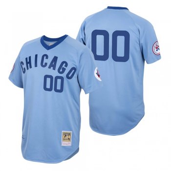 Custom Chicago Cubs Light Blue Authentic 1976 Cooperstown Jersey