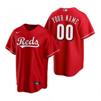 Men's Cincinnati Reds Custom Nike Scarlet Replica Jersey