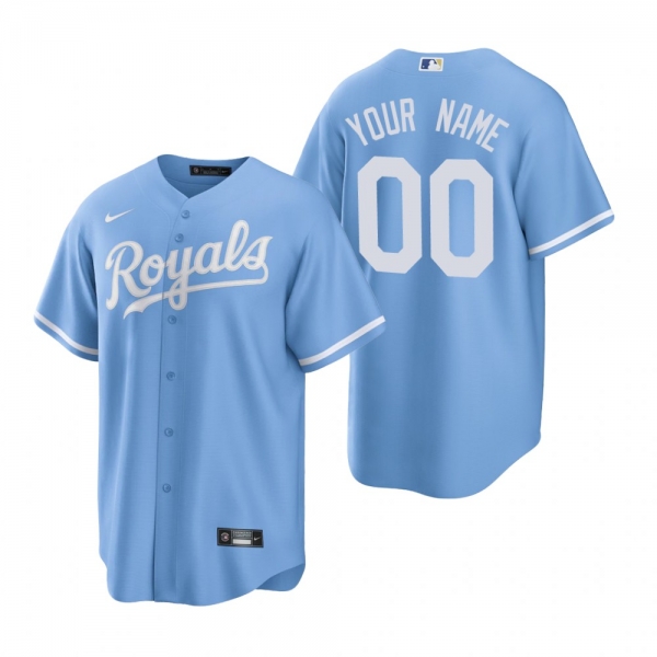 Kansas City Royals Custom Nike Blue Replica Alternate Jersey