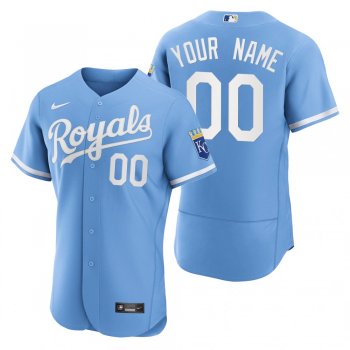 Men's Kansas City Royals Custom Powder Blue 2022 Authentic Jersey